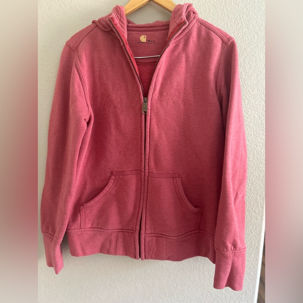 Carhartt women full zip embroidered hoodie size M